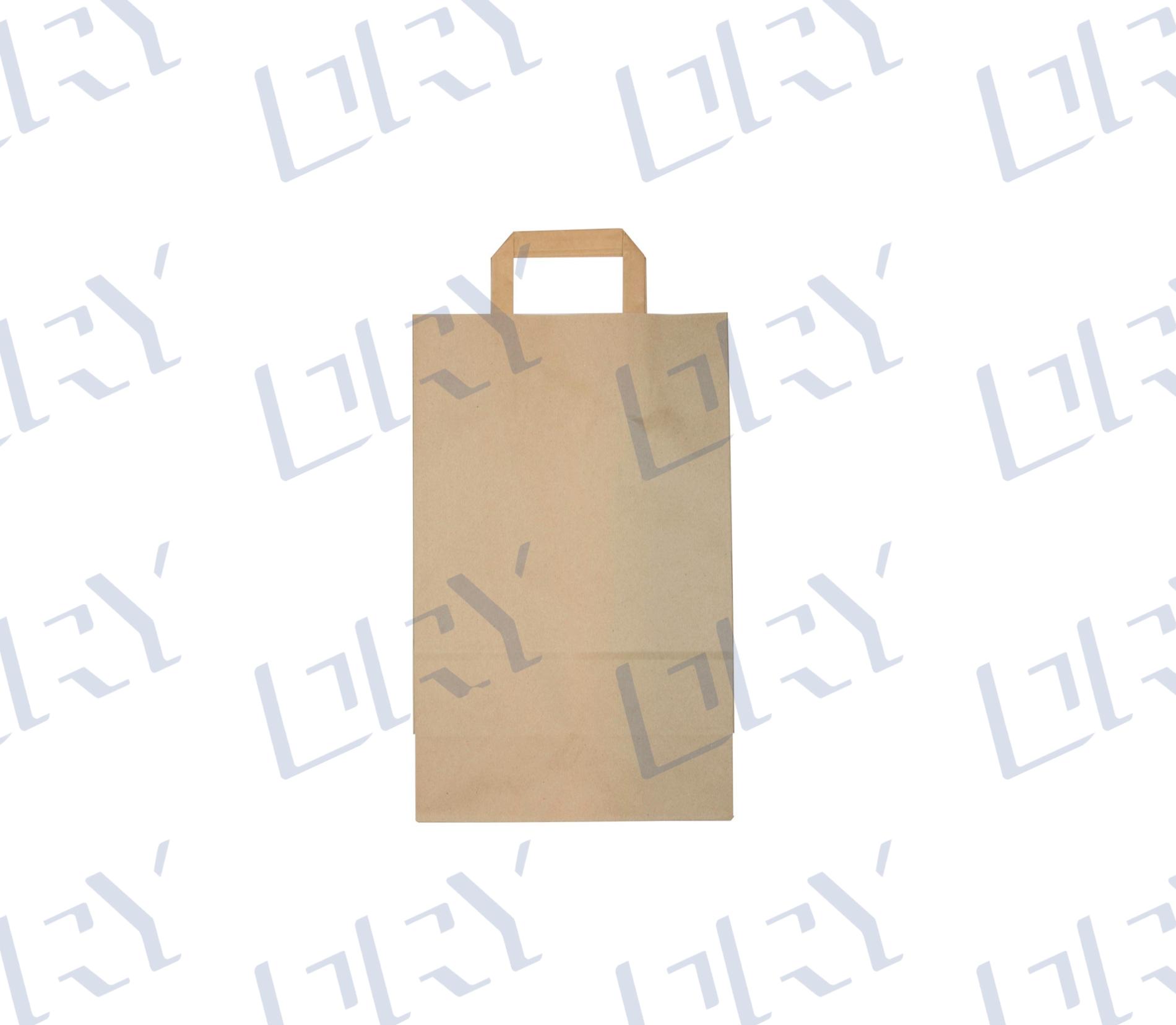 7007160 DS PAPIER DRAAGTAS BRUIN 22x11x28CM x250