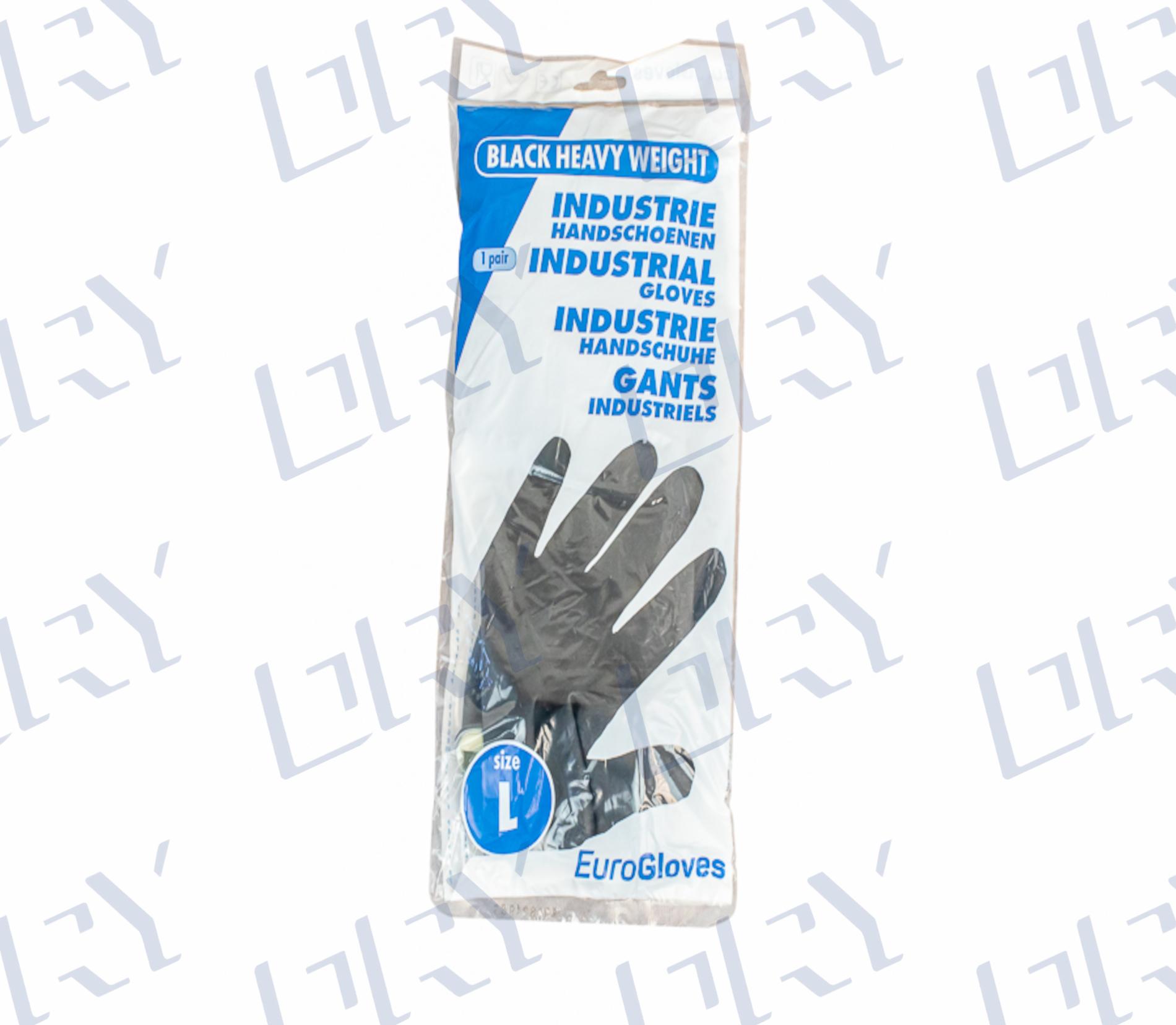 7015036 PAK INDUSTRIEEL HANDSCHOEN ZWART L 8.5 x 6